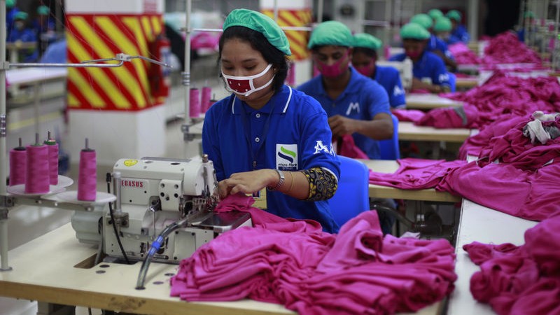 About 4 million Bangladeshis are working in the Ready-Made Garments (RMG) sector, which is the principal source of foreign exchange earnings. 80% of the workforce in this sector are women. Image by Shafiqul Alam. Copyright Demotix (22/6/2014)