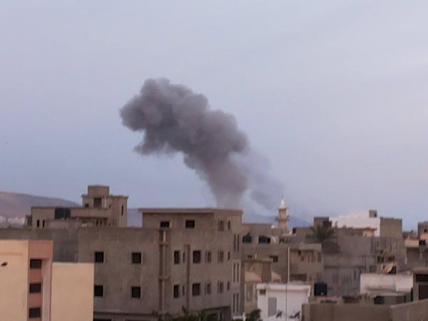 Egypt today bombed sites in Derna, Libya, allegedly belonging to the ISIS. Photo credit: @FreeBenghazi (Twitter) 