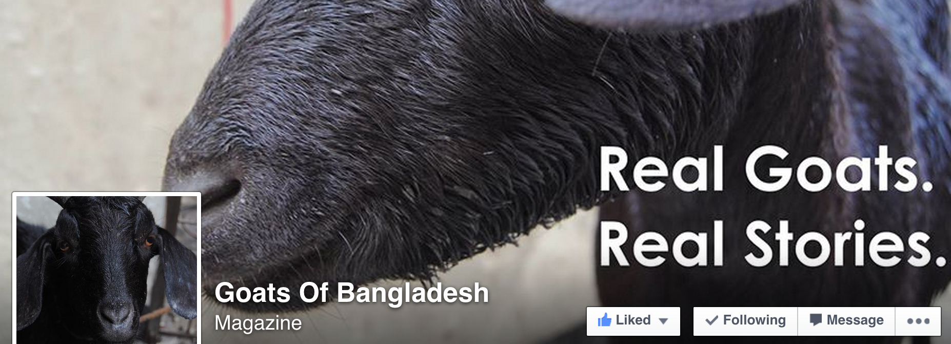 Screenshot from the Goats of Bangladesh Facebook Page