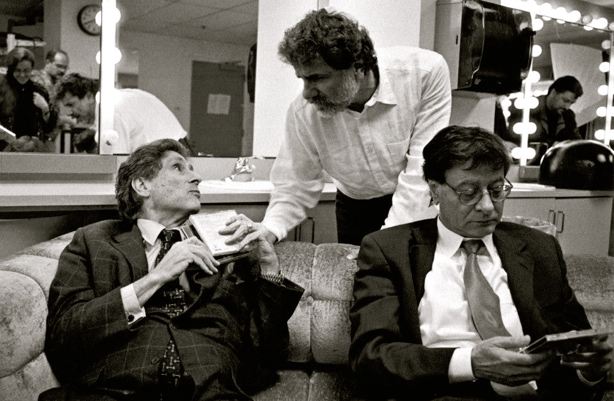 Edward Said (Left) seen with Marcel Khalife (Middle) and Mahmoud Darwish (Right)