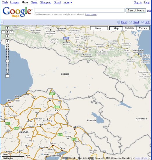 Georgia Google map