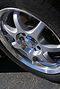 hubcap and rim of wheel in car