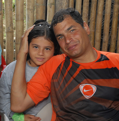 President Correa While Visiting El Carmen, Manabí-Ecuador