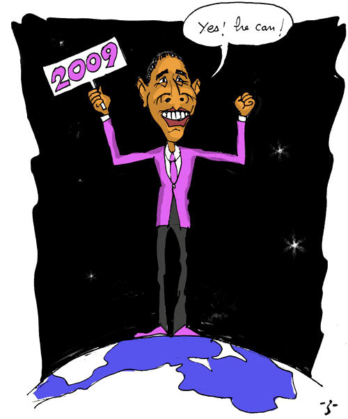 Caricatura di Obama in Tunisia