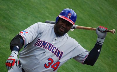 Photo of Dominican slugger David Ortiz taken by James W Carras and used with permission. http://www.flickr.com/photos/rsnlaud/