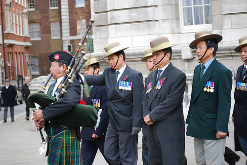 Gurkha-soldaten in de parade tijdens de dodenherdenking, foto van Flickr-gebruiker Rodderz