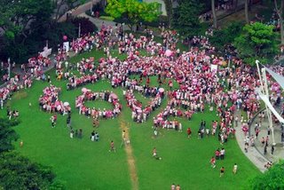 Le rassemblement organisé par lassociation PinkDot à Singapour.