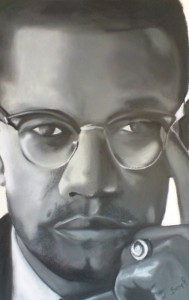 Retrato de Malcolm X por Boyd Oyier