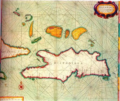 Map of Hispaniola. From Traveling Man's Flickr and used under a Creative Commons license. http://www.flickr.com/photos/travelingman/2816126909/