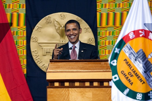 Il Presidente degli USA Barack Obama si rivolge al Parlamento ghanese ad Accra (Foto ufficiale)