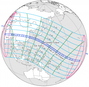 Solar Eclipse Global Visibility - July 22, 2009
