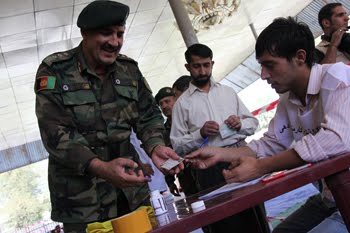 Foto delle elezioni in Afganistan