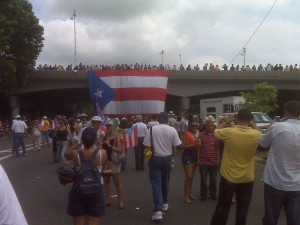 Demonstration in Puerto Rico. Photo sent to GV by a participant.