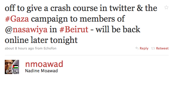 Nadine Moawad will teach Twitter campaigning locally