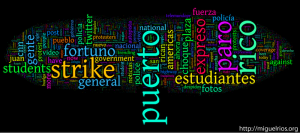 These were the most frequent words used in the tweets on the national strike.