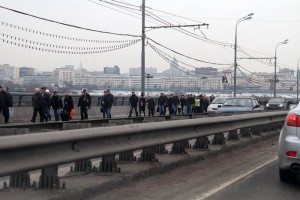 Moskauer auf dem Weg zur Arbeit, Foto von Nikolay Danilov (nl)