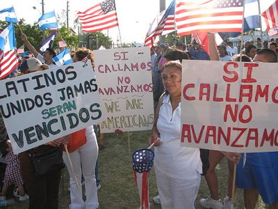 Una manifestazione per l’immigrazione in USA