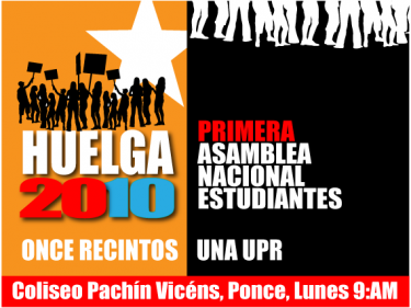 Poster del Comitato Nazionale Studentesco, ripreso da upresunpais.com