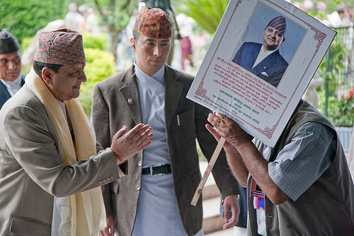 Gyanendra, ex King of Nepal. Image by Flickr user izahorski, used under CC license BY-NC-ND