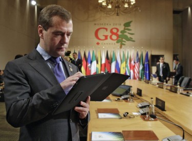 President Medvedev with iPad