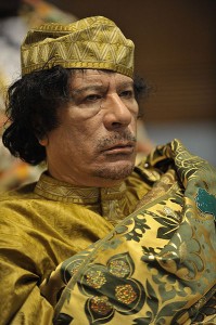Gaddafi at the 12th African Union summit. Image by US Government, in the public domain.