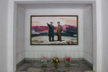 Images of Kim Il Sung & Kim Jung Il are ubiquitous throughout the DPRK (North Korea). Image by Philippe Piessens, copyright © Demotix (02/07/2010).