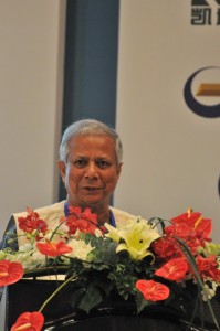 Muhammad Yunus speaks at the Global Think Tank Summit
