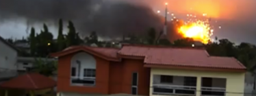 Bombardment in Abidjan, Cote d'Ivoire, April 4, 2011. Screenshot from YouTube video uploaded by MLDoss1.
