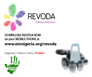 ReVoDa, aplikacja do telefonów komórkowych, która umożliwia niedoświadczonym obywatelom dzielenie się swoimi doświadczeniami podczas wyborów. Źródło: blog Gbenga Sesan