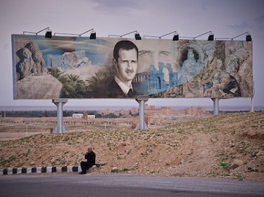 Billboard showing Syrian President President Bashar Al Assad, July 2010. Image by Flickr user sharnik (CC BY-NC 2.0). 