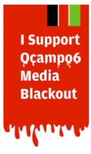 Facebook logo for page "I Support Ocampo6 Media Blackout".