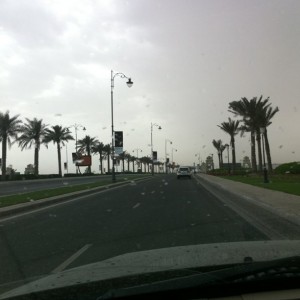 Rain in Doha 