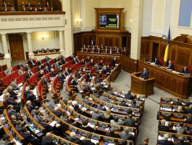Session in the Ukraine parliament, Kiev. Image by Sergei Svetlitsky, copyright Demotix (07/04/2011).