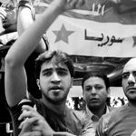 متظاهرون أمام السفارة السورية في القاهرة - تصوير حسام الحملاوي