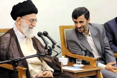 Khamenei and Ahmadinejad in happier times
