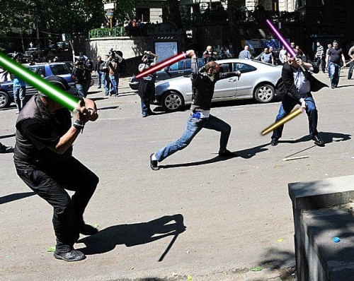 The clashes reminded some of Star Wars.