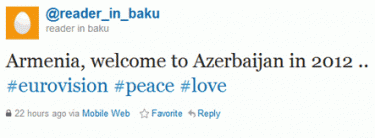 Tweets da Armenia e Azerbaigian