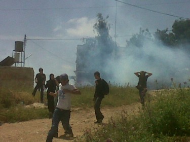 Tear Gas in Nabi Saleh, Palestine.