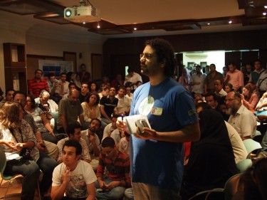 Alaa Abd El Fattah at the Tweet Nadwa. Picture by Dr Mostafa Hussein.