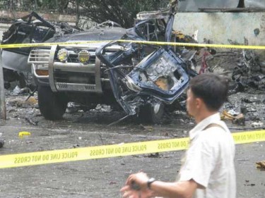 A Car Bomb Blast in Mandalay (Source: Eleven Media)