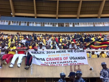 Over 50,000 fans watched the game at the Mandela National Stadium. Photo courtesy of Twitter user @mugumya.