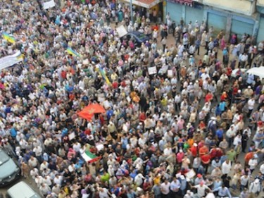 Casablanca protest, May 15, 2011. Image by Flickr user Magharebia (CC BY 2.0).
