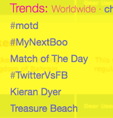 #TwitterVsFB a worldwide trending topic tonight 