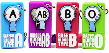 USBs based on the characters from the blood type cartoons. Image from Cartoonist Park's blog (CC BY NC ND).