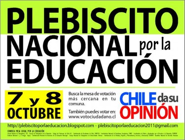 "National Plebiscite for Education" poster