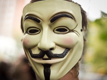 'Anonymous' mask. Image by Flickr user luccast85 (CC BY 2.0).