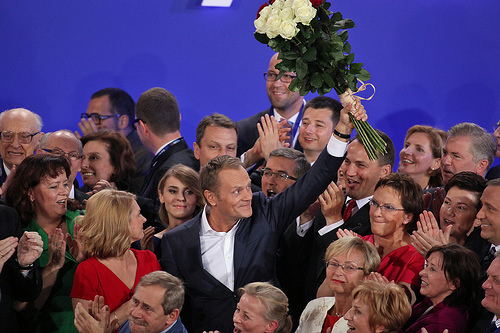 Donald Tusk is the first Polish leader to be re-elected in a consecutive term. Photo by Flickr user PlatformaRP (CC BY-ND 2.0)