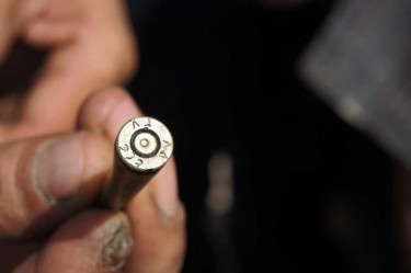 Bullets were shown by relatives of the victims of the October 9 massacre. Photo taken from Arabist Blogpost.