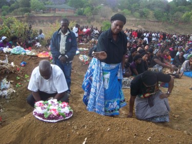 Chasowa's mum bids farewell. Image courtesy of malawivoice.com