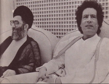 Khamenei with Gaddafi